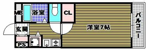 クレアール西川【1階】の間取り