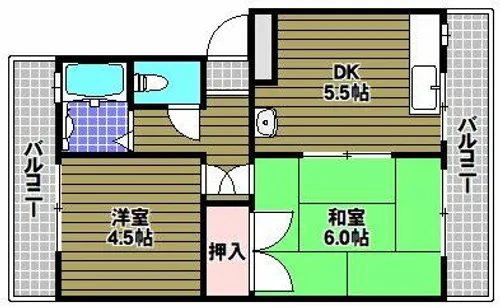 末広マンション【3階】の間取り