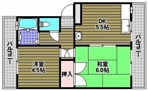 末広マンション【3階】の間取り