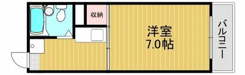メゾンヤマモト【2階】の間取り