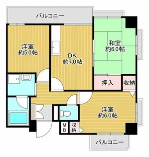アメニティレジス富田林【4階】の間取り