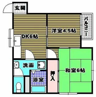 コーポ高倉台【1階】の間取り