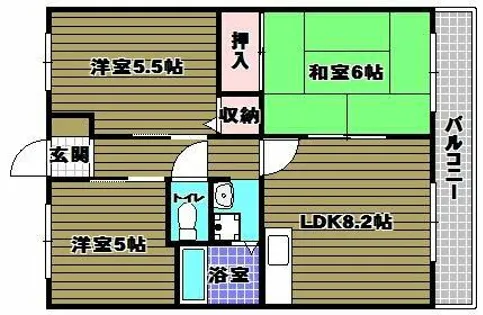 尾崎コーポ【2階】の間取り