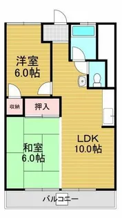 泉ヶ丘コーポラス【6階】の間取り