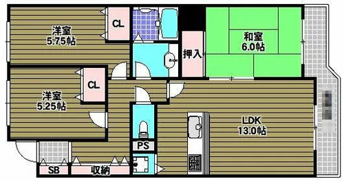 光明池アーバンライフ【4階】の間取り