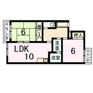 パラシオン蘭【1階】の間取り