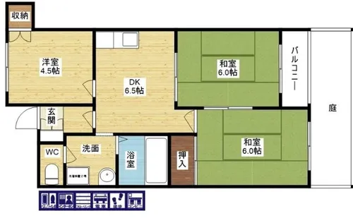 ダフゴ第3マンション【4階】の間取り