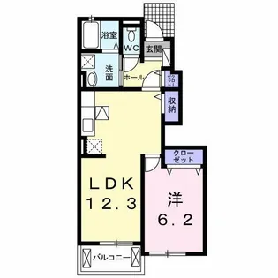 ソアレ B【1階】の間取り