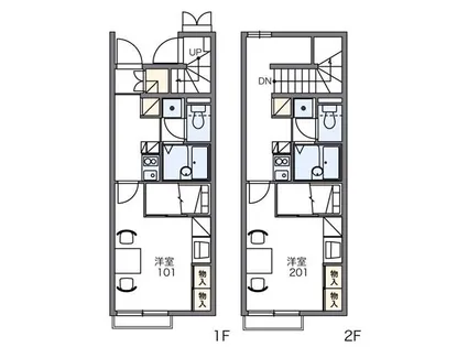 レオパレスたちばな II【211号室】の間取り