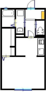 丸萬三番館【103号室】の間取り