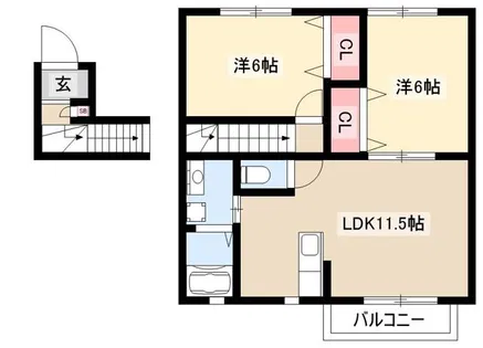 ディアコート高島【201号室】の間取り