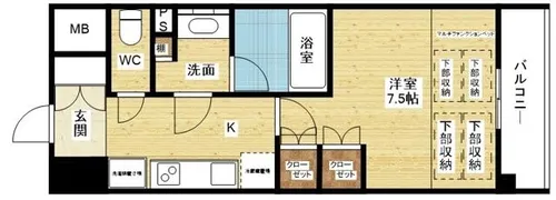 コンフォリア・リヴ新大阪Q【4階】の間取り