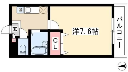 メゾンM&H【2E号室】の間取り