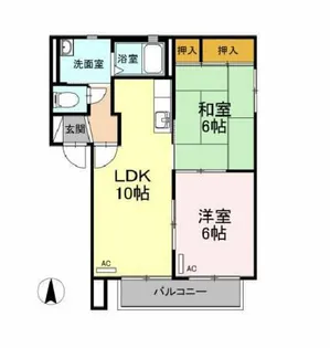 バリュージュ片西【2階】の間取り