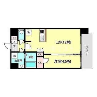 プレサンス大正フレンジ【5階】の間取り