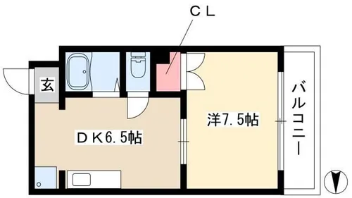 コーポ二村【2階】の間取り