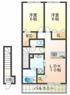 ベルフィオーレ平田【2階】の間取り