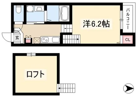 ハーモニーテラス四番【202号室】の間取り