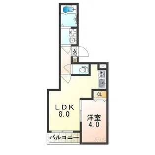 H-maison住吉Ⅱ【105号室】の間取り
