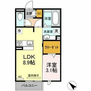 D-roomKG【2階】の間取り