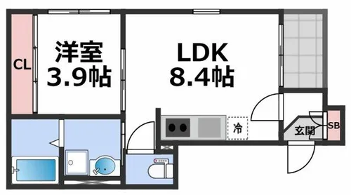 ハーモニーテラス中川西【3階】の間取り