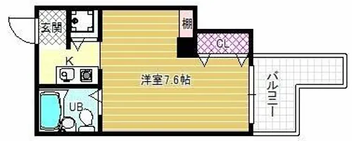ハイネス石川【4階】の間取り