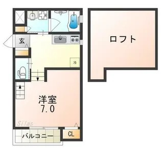 Luxe浜寺 B棟【2階】の間取り
