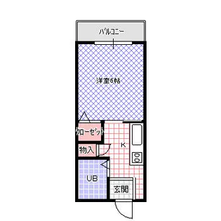 クイーン桜木【101号室】の間取り