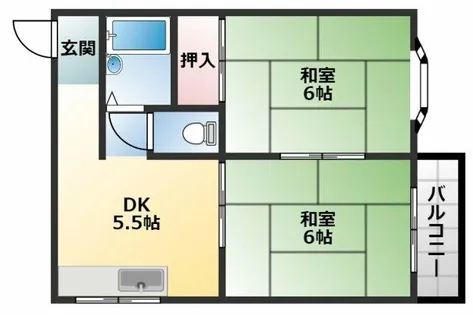 ルブラン甲陽【3階】の間取り