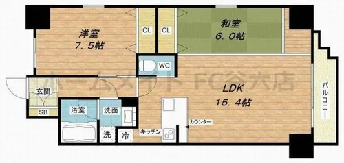 プレジオ本町【5階】の間取り