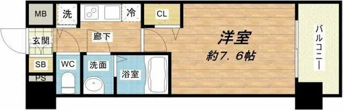 1Kの間取り画像