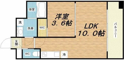 プレジオ弁天町EURO【5階】の間取り