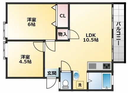 新栄プロパティー島泉Ⅱ【1階】の間取り
