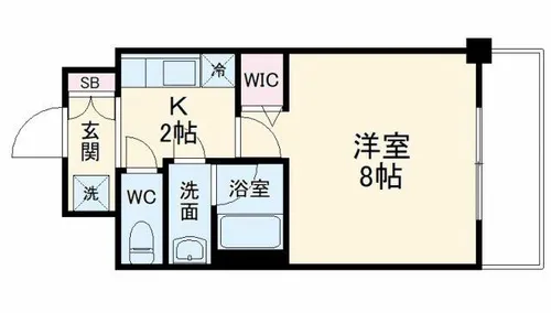 エステムコート京都西院【7階】の間取り