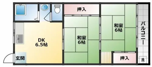 黒岡マンション【2階】の間取り