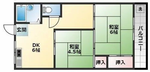湯谷マンションC棟【3階】の間取り