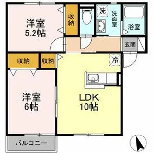 シティベルIYODA C棟【1階】の間取り