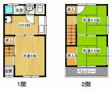 大阪府羽曳野市高鷲9丁目【一戸建】の間取り