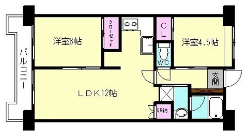 ニッシンビル【403号室】の間取り