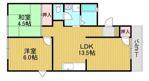 グリーンヒル小金台E【1階】の間取り