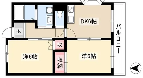 ビラ富が丘【201号室】の間取り
