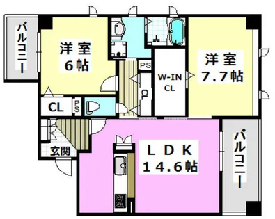 Eau de Vie茨木(オードヴィーイバラキ)【8階】の間取り