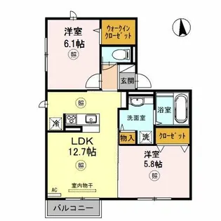 カトルピア【2階】の間取り