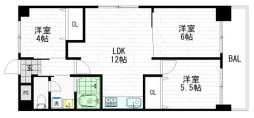 川崎ビル【5階】の間取り