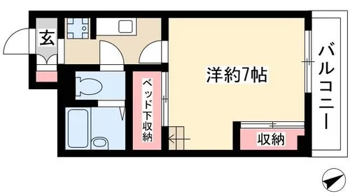 セナコーポ稲永【202号室】の間取り