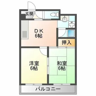 モンリベルテ野中【4階】の間取り