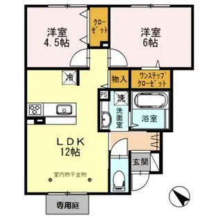 サフラン【102号室】の間取り