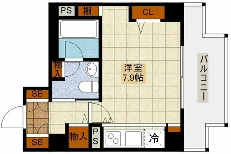 リンクハウス京町堀【7階】の間取り