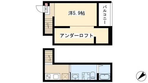 the prime 宮脇【203号室】の間取り