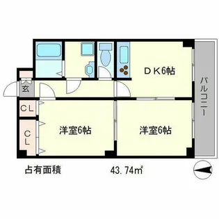 パークサイド岡崎【5階】の間取り